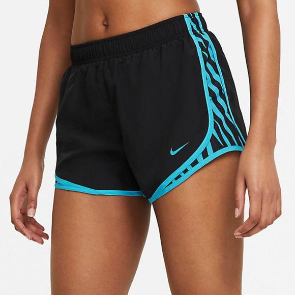 NeW!! RARE NIKE TEMPO NEON ZEBRA DRI-FIT RUNNING SHORTS L Turquoise - Picture 6 of 16